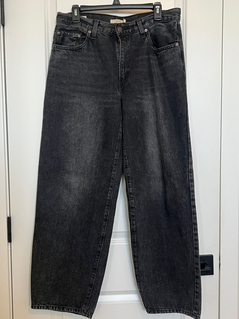Levi's Women's Black Washed Baggy Dad Jeans